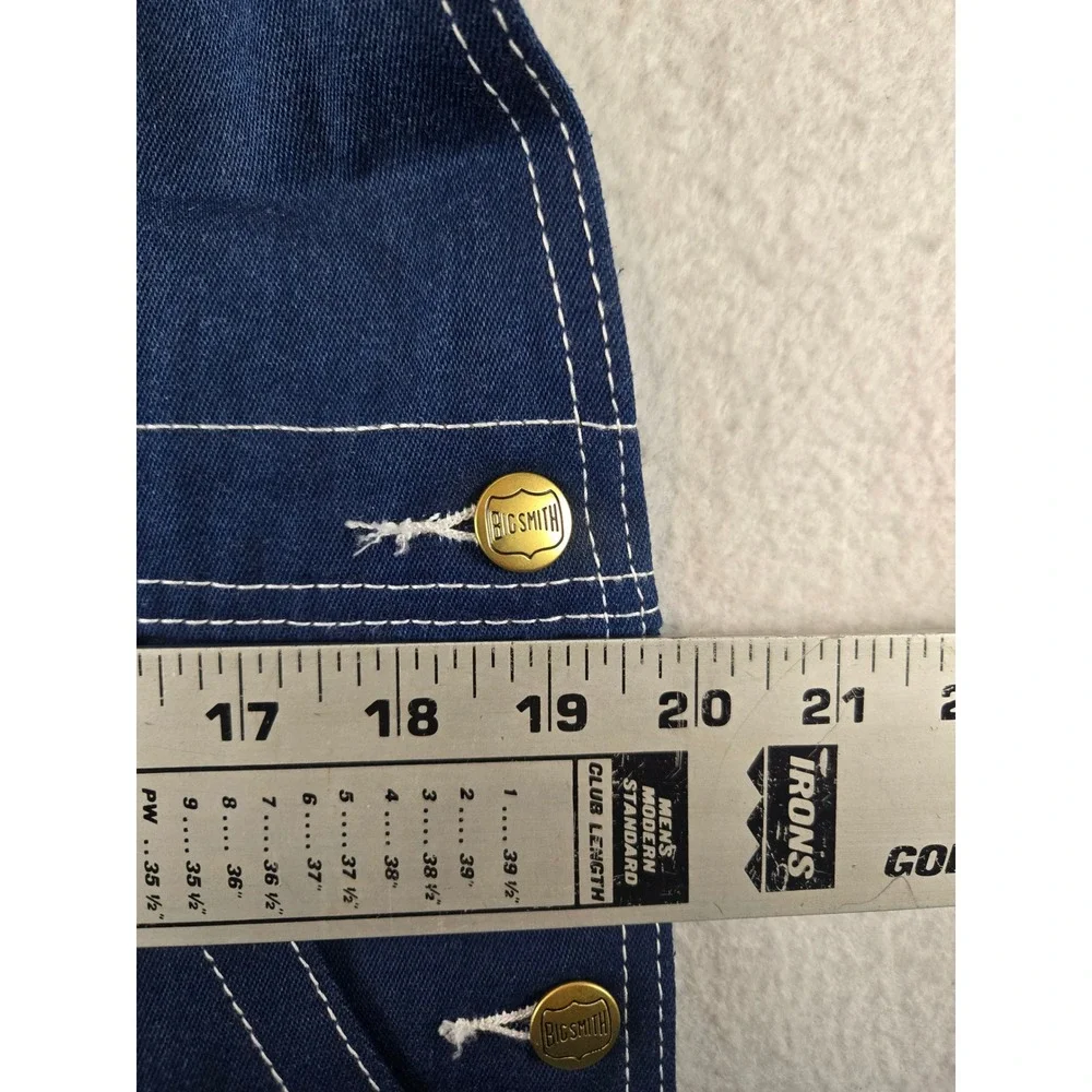 Big Smith Mens Denim Bib Overalls 36‎ x 36 Original Fit Blue